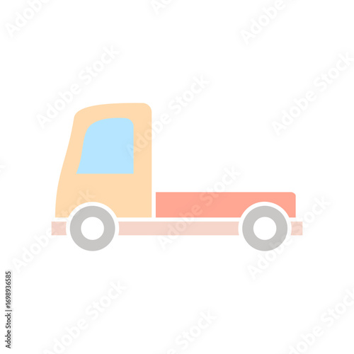 pickup truck icon, simple flat style, vector illustration, symbol, design logo template pictogram, for ui or ux isolated on white for mobile app, editable