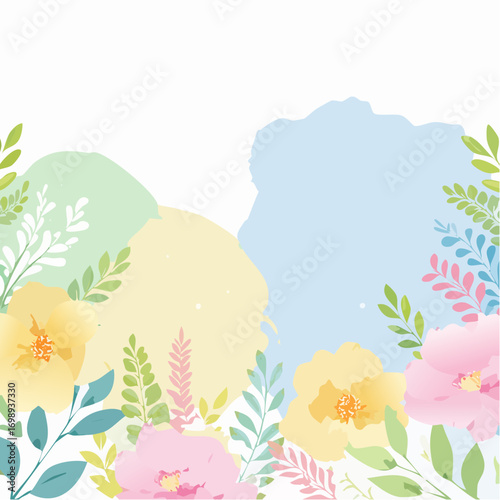 Sanfter pastellfarbener Blumenhintergrund im Aquarell-Effekt