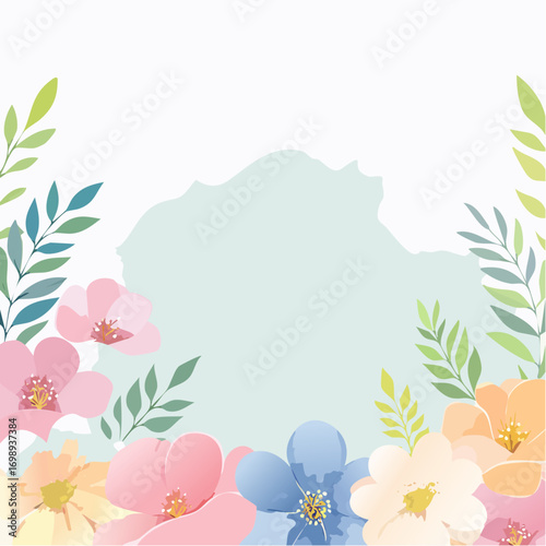 Sanfter pastellfarbener Blumenhintergrund im Aquarell-Effekt