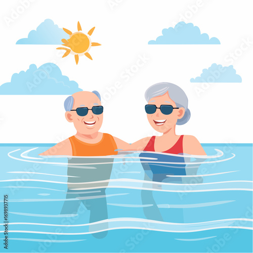 Senioren beim Schwimmen