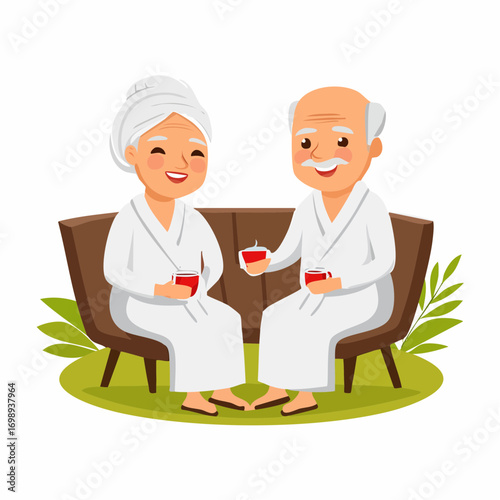 Senioren beim Wellness
