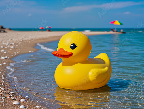 rubber duck in the water