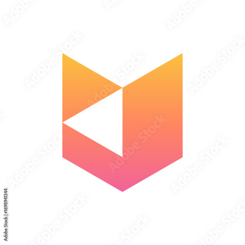 Letter J play media minimal modern logo design