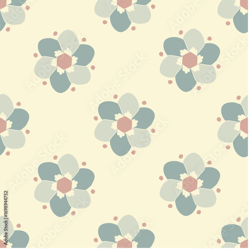 Seamless Pattern Background with Floral Theme