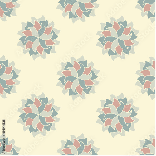 Seamless Pattern Background with Floral Theme