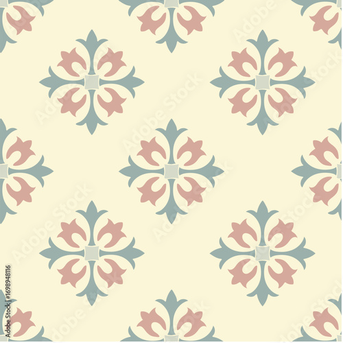 Seamless Pattern Background with Floral Theme