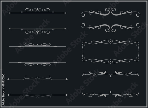 Vintage Ornamental Decorative Borders and Frames Collection