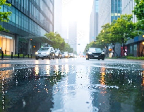 Rainy city street scene (1)