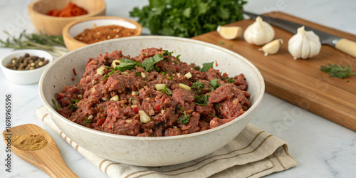 Seasoned Ground Beef with Herbs and Spices