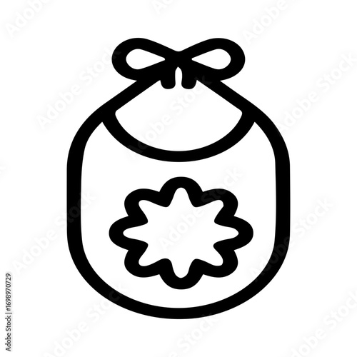 Baby Bib with Flower Design