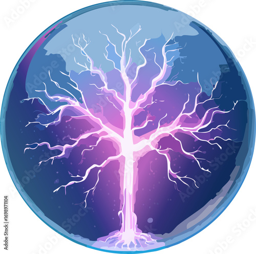 şimşekli bir küre 