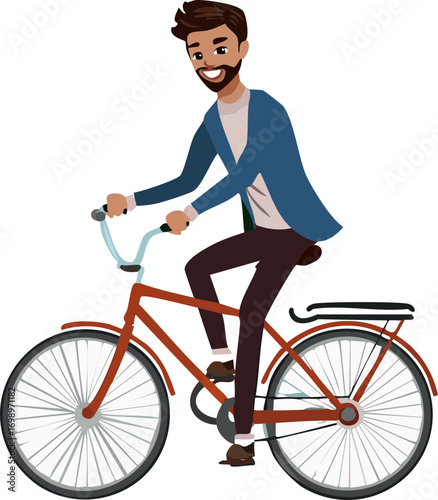man with bicycle