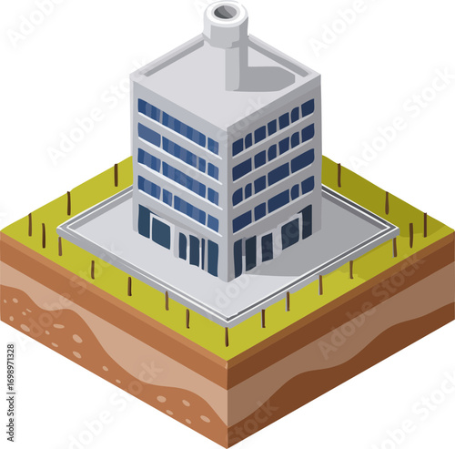 vector isometric city