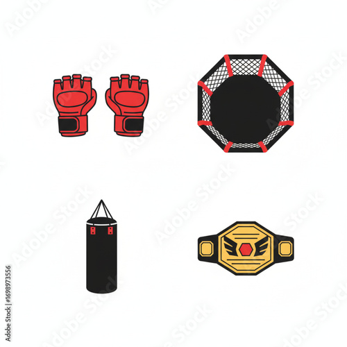 MMA icons set 