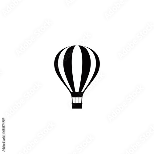 Minimalist Hot Air Balloon Vector Icon