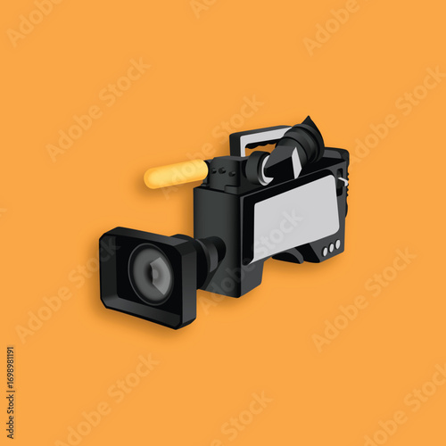 Cinema Camera – Professional Video Production Vector Illustration