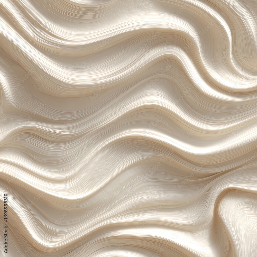 Creamy, flowing abstract waves in a light beige Creamy, flowing abstract waves in a light beige