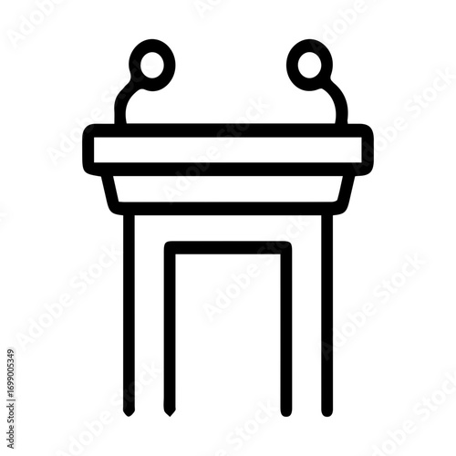 Podium with microphones illustration