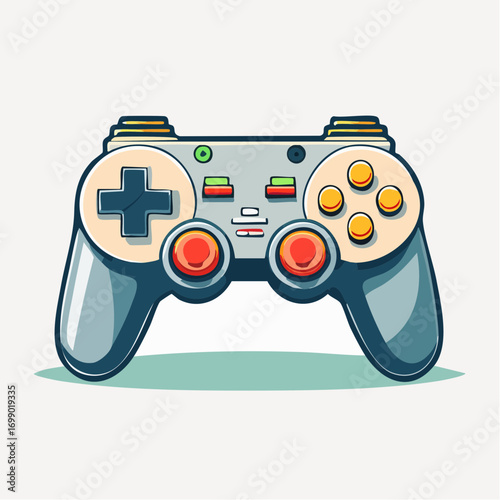 Pixel Art Video Game Controller on White Background