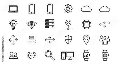 Digital interaction glyphs and social networking pictograms for user interface design elements