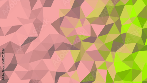 Pink and Green Polygonal Geometric Abstract Background With Subtle Gradient triangle