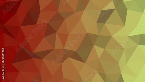 Polygonal Abstract Background with Red Orange and Yellow Gradient geometric low poly
