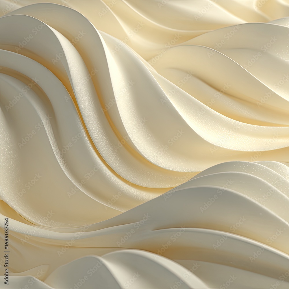 Obraz premium Abstract cream-colored, wavy, flowing texture