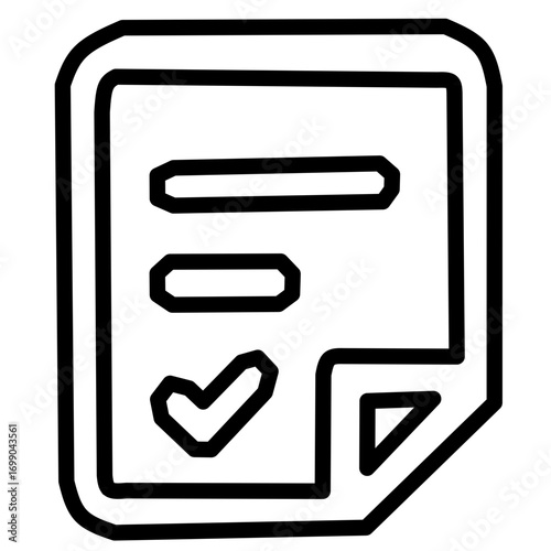 Legal Document Icon - Checklist Law Contract Symbol