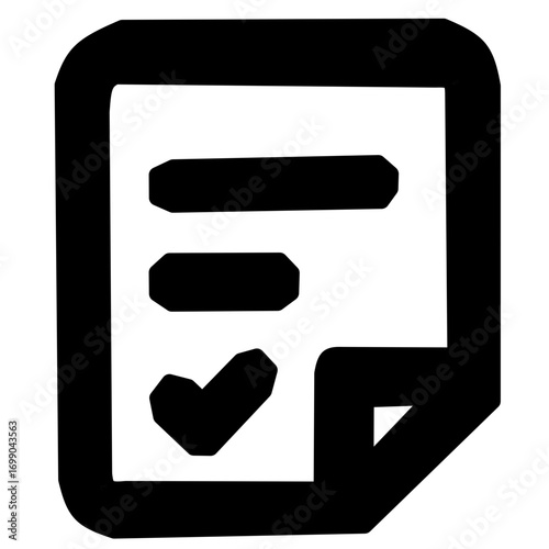 Legal Document Icon - Checklist Law Contract Symbol
