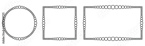 Elegant geometric frames crafted from interconnected circles in versatile design