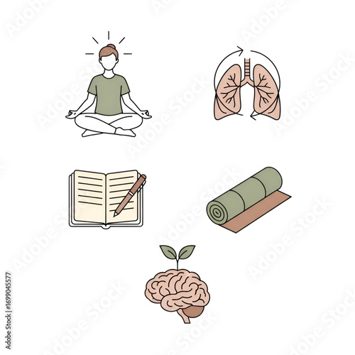 vector illustration of a mindfullness life