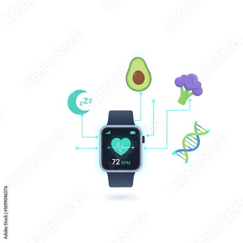 vector of a smart watch