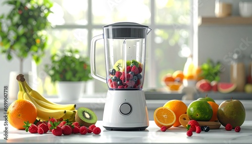 Fototapeta Naklejka Na Ścianę i Meble -  Blender with fruits