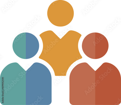 Flat design icon represents community forum group people meeting online communication vector