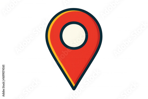 Location pin marking precise spot on clear backdrop, highlighting geographic position with vivid red marker Free Download Location pin marking precise spot on clear backdrop, highlighting geographic position with vivid red marker - GFXLoad
