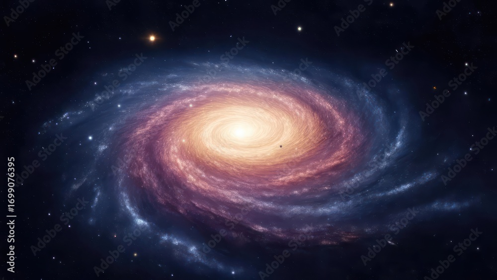 Fototapeta premium Spiral galaxy in deep space (1)
