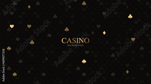 VIP vector illustration of a casino game background with playing equipment. Vector background.