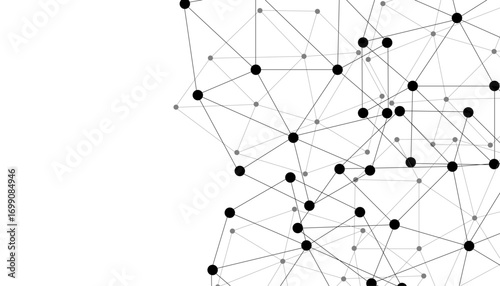 Abstract technology dot and line connection digital hi tech design concept background. Space for text. Vector illustration