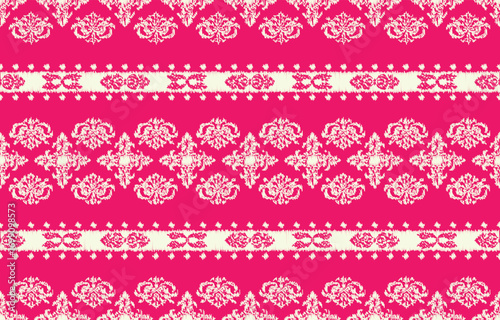 Geometrics Ikat ethnic design.colorful Ikat 
 seamless pattern in tribal, folk embroidery abstract wave art. ornament print. Ikat Design for wallpaper,carpet, clothing, fashion, fabric.