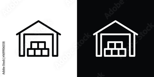 Warehouse icon design elements. icons for app or web