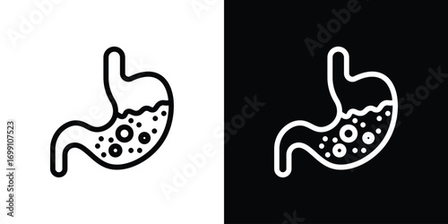 Stomach icon design elements. icons for app or web