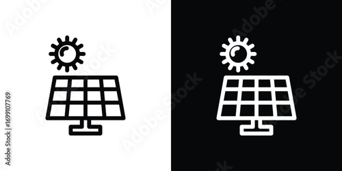 Solar panel icon design elements. icons for app or web