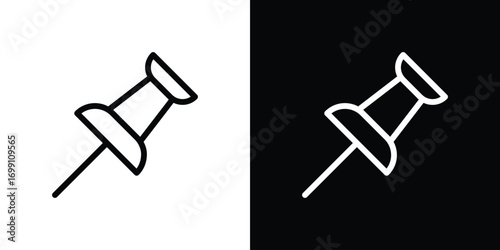 Push pin icon design elements. icons for app or web