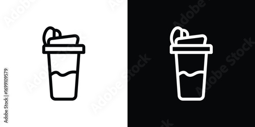 Protein shake icon design elements. icons for app or web