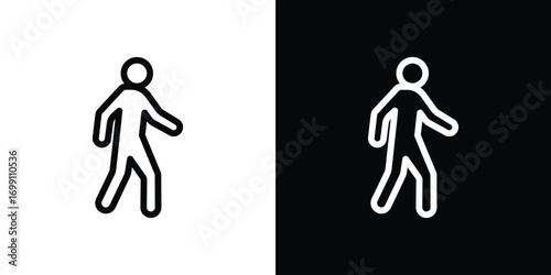 Pedestrian icon design elements. icons for app or web