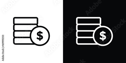 Money coin icon design elements. icons for app or web