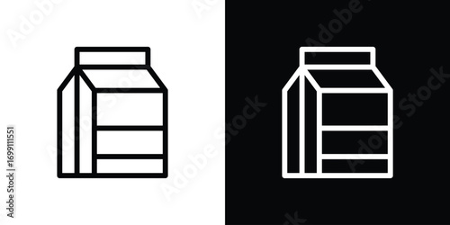Milk carton icon design elements. icons for app or web