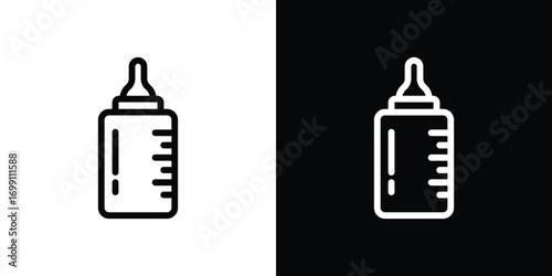 Milk bottle icon design elements. icons for app or web