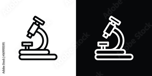 Microscope icon design elements. icons for app or web