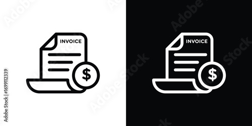 Invoice payment icon design elements. icons for app or web